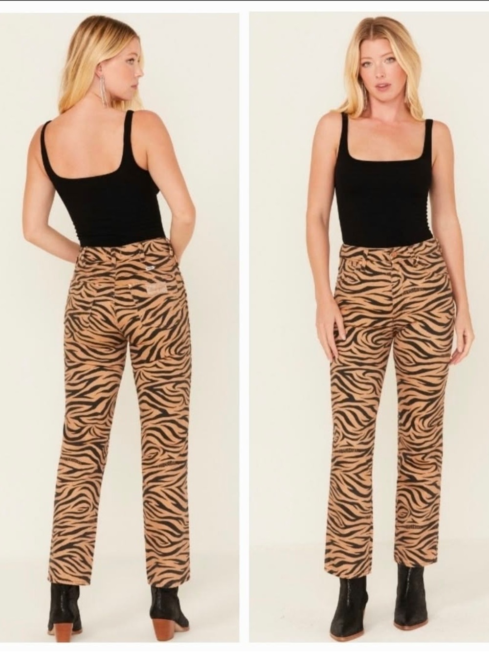 Wrangler Women's High Rise Wild West Purr Print Straight Jeans - Women's size 29